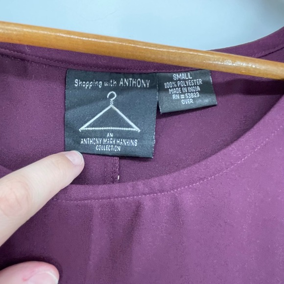 Shopping with Anthony Sleeveless Purple Maxi Dress Size Small Minimalist Classic - Picture 3 of 4